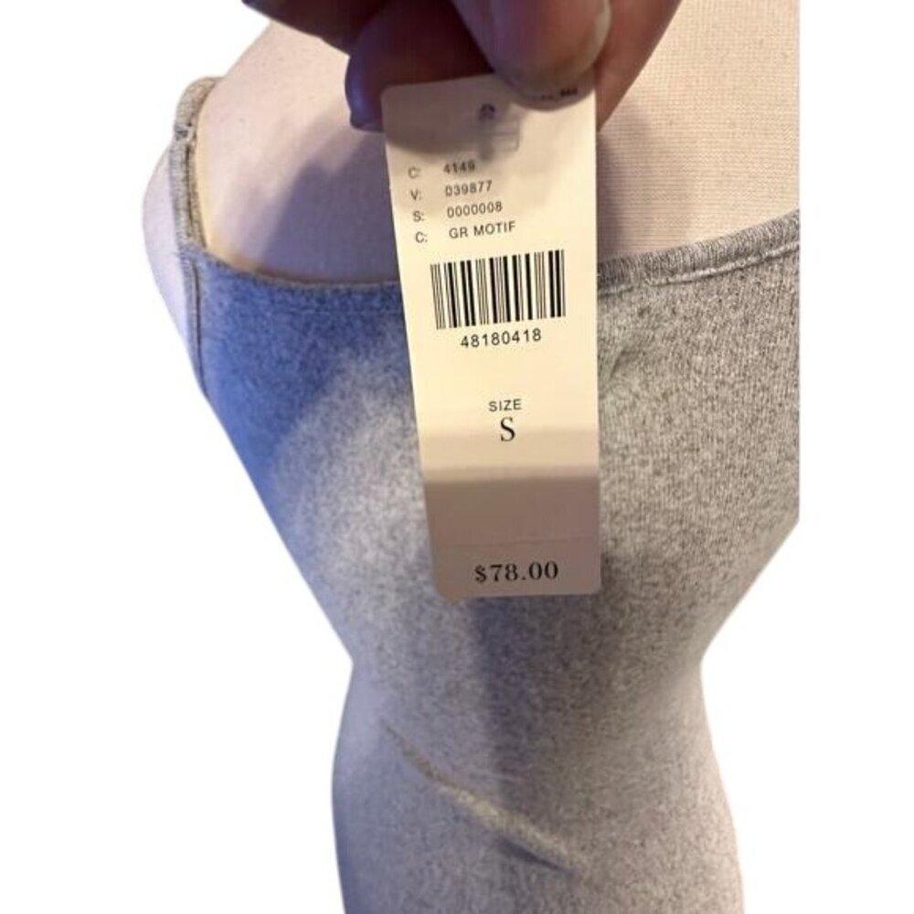 Anthropologie Sleeveless Midi Dress In Gray & Yellow Stripe Knit Size S - Picture 6 of 7